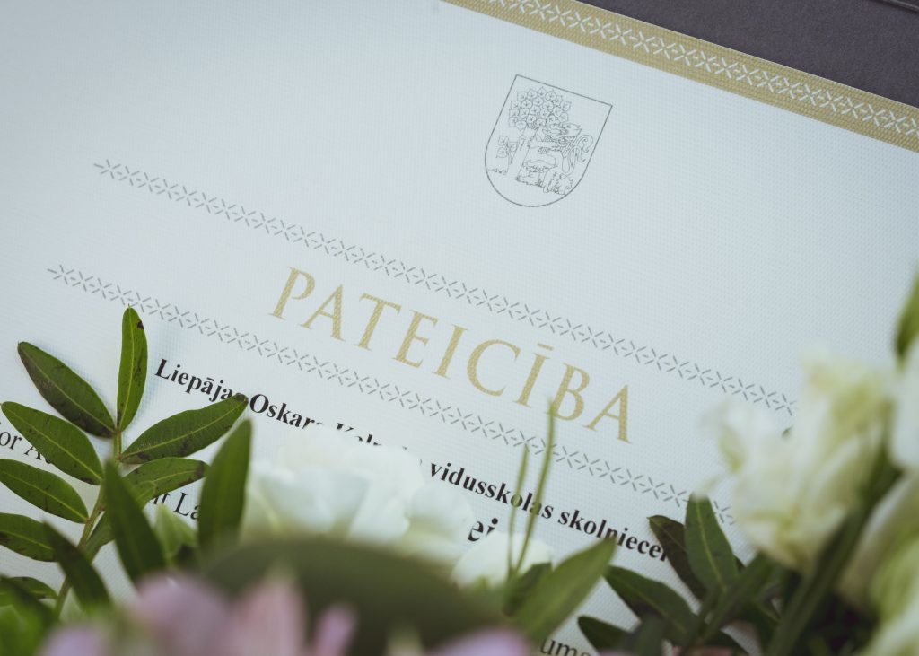 Izcilības svētku pateicības raksts