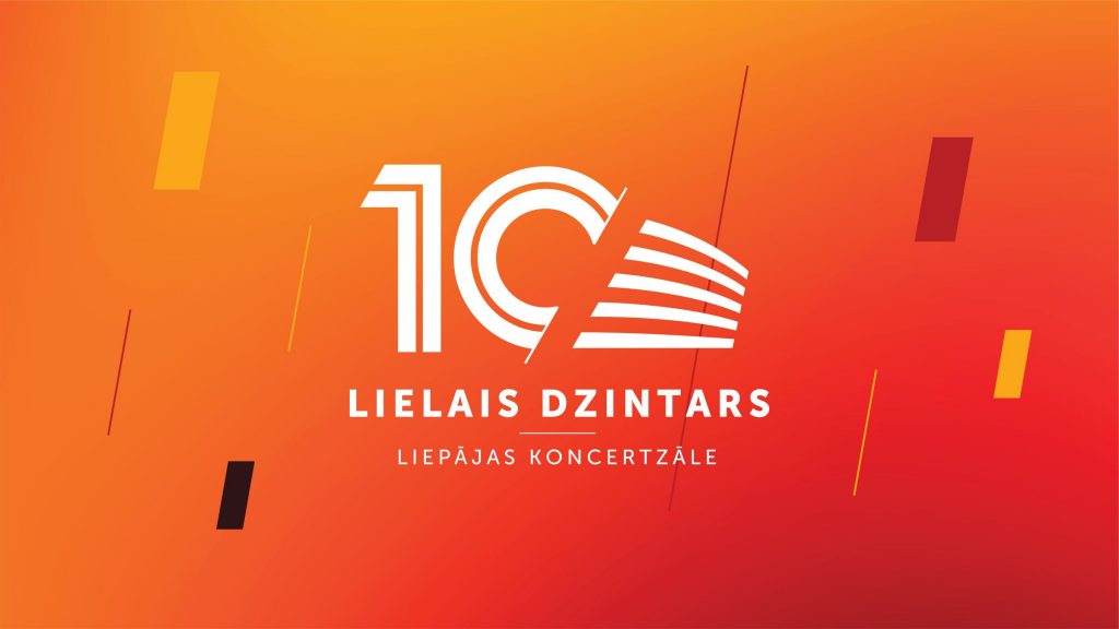 Lielais dzintars 10. gadu jubilejas logo