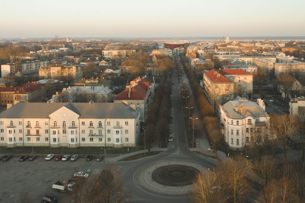 Liepājas ielas no putna lidojuma